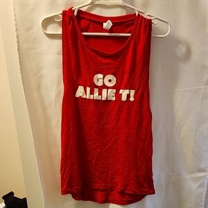 Bella Canvas Red Tank Top with White Text